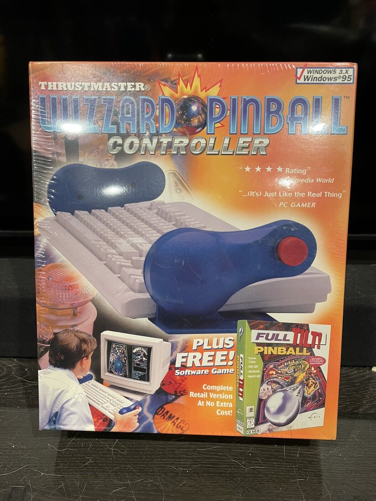 UNIQUE THRUSTMASTER WIZZARD PINBALL CONTROLLERS RARE/VINTAGE SEALED Video Game**