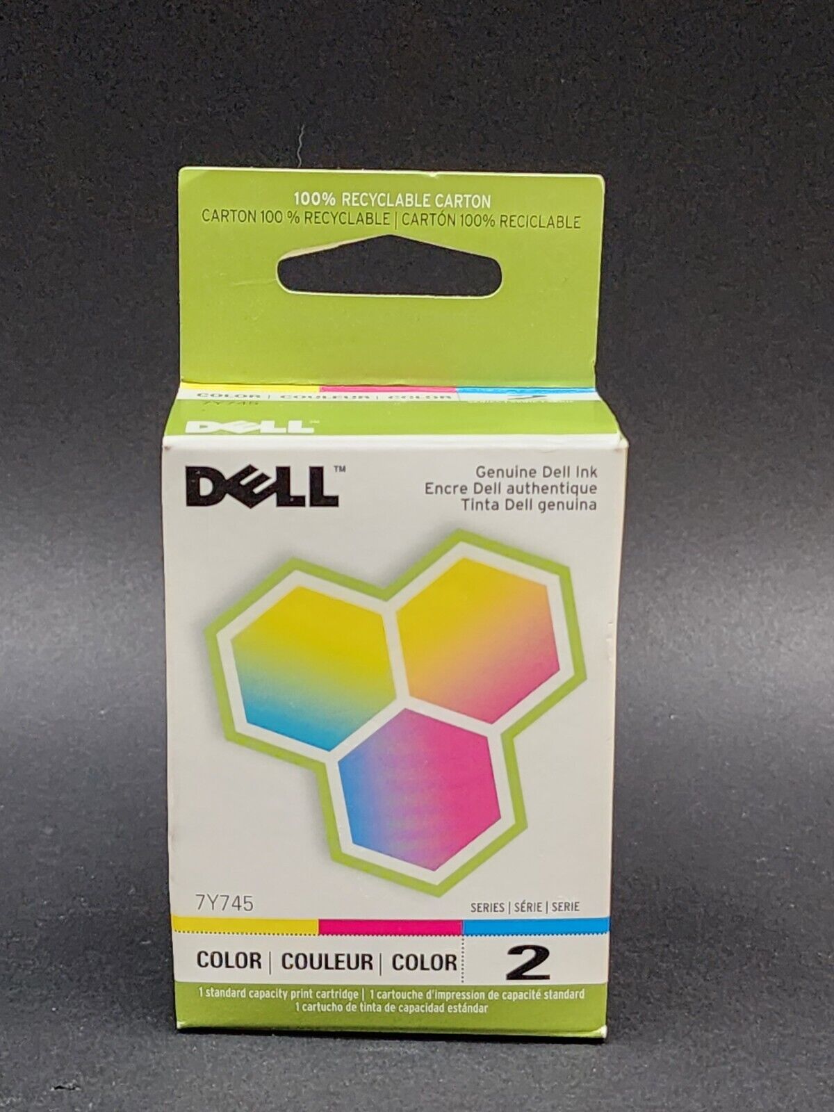 Dell 7Y745 Color Ink Cartridge for A940 A960 Printers Genuine OEM Series 2 New