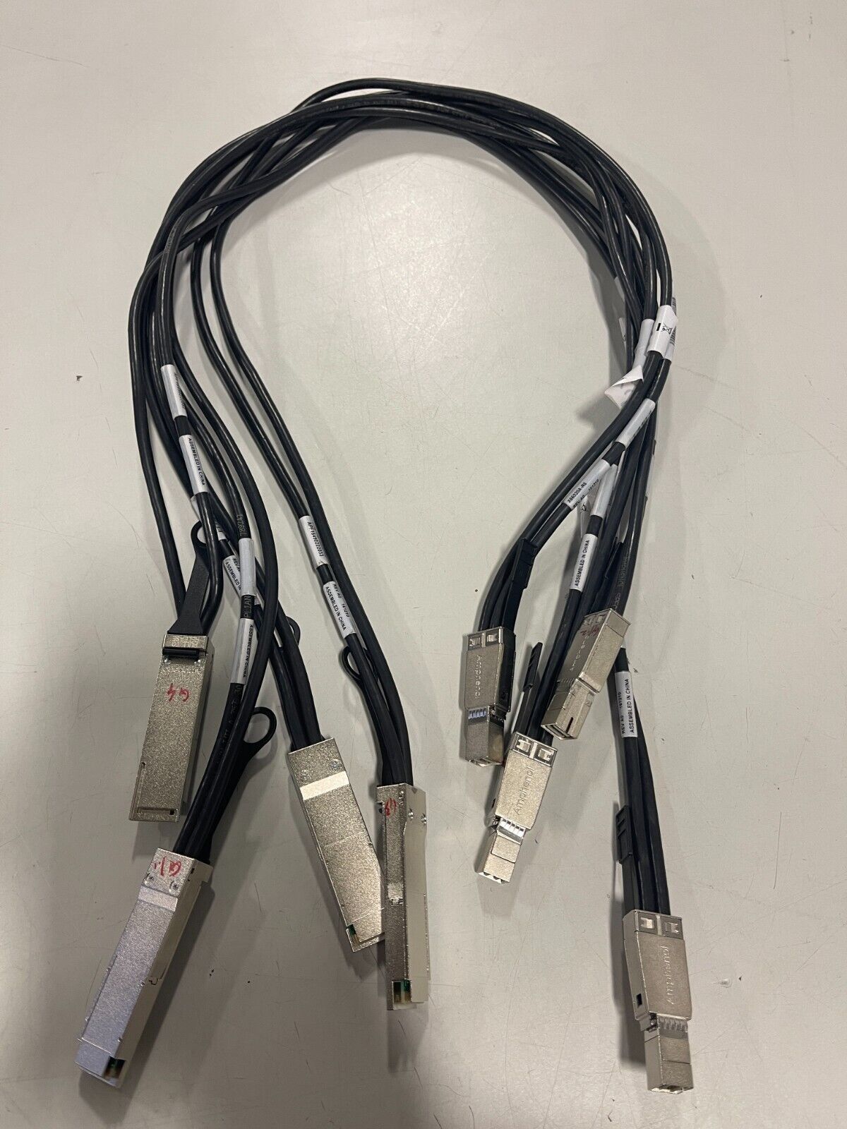 *LOT OF 4* X66020A-R6+A0 1M MINISAS HD TO QSFP NETAPP COMPATIBLE 1M