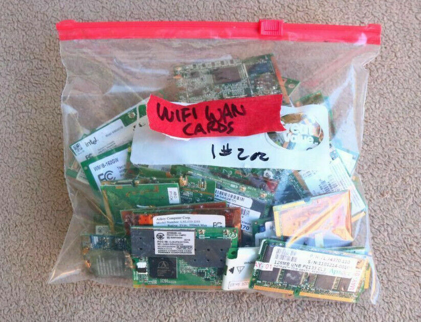 Lot Wifi Lan Cards Laptop For Reuse Recycling art 1 POUND 2 OZ Gold Recovery XM