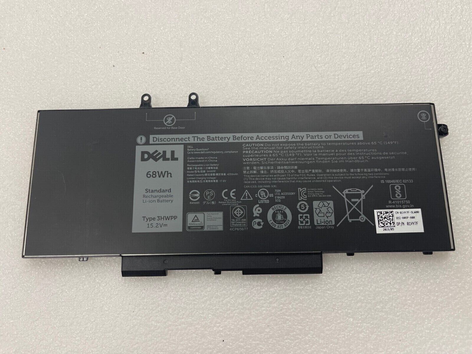 Geniune Dell Inspiron 7506 2-in-1 68wh 15.2V Battery 3HWPP 10X1J 010X1J