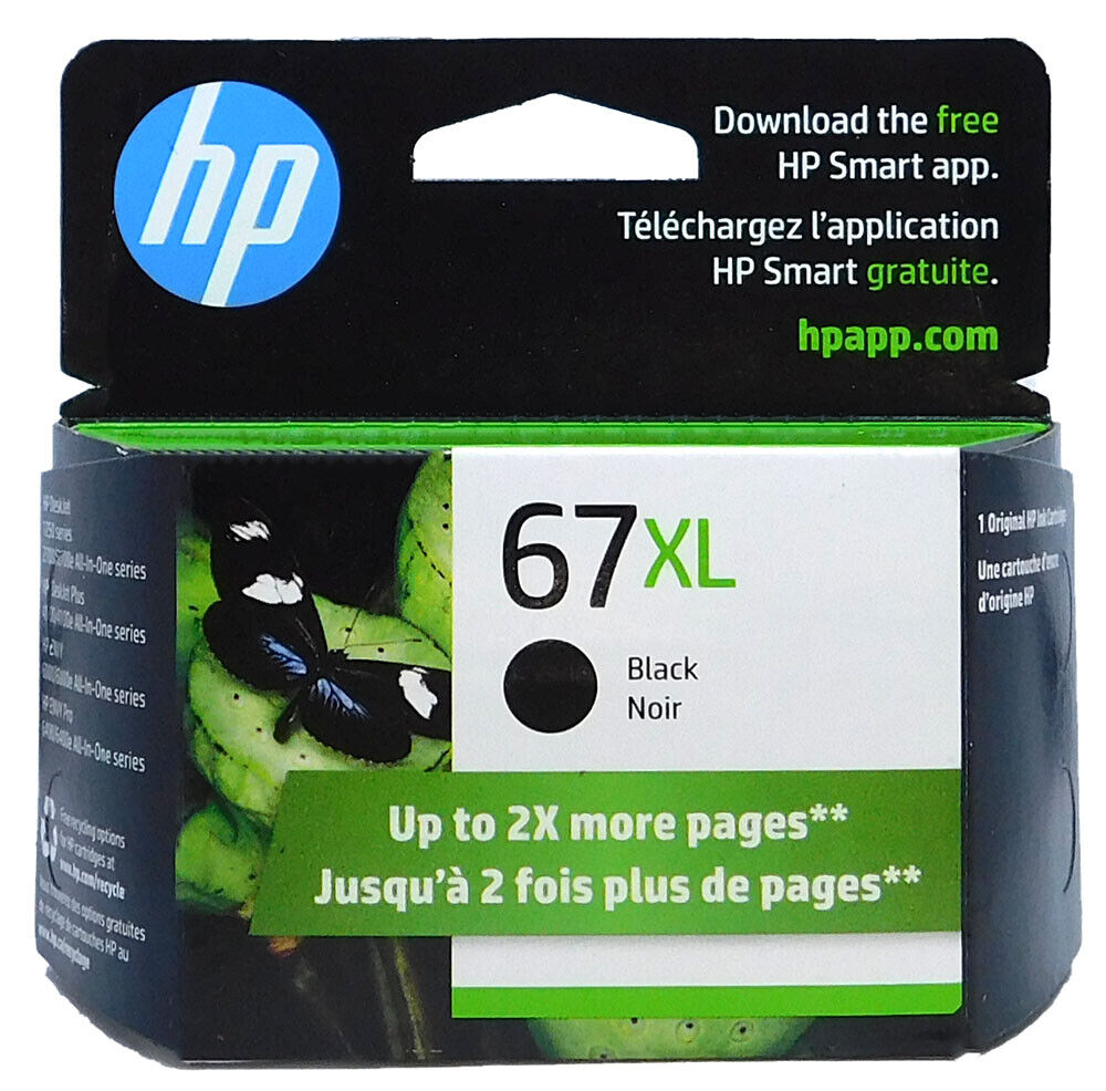 Genuine HP 67XL Black High Yield Ink Cartridge 3YM57AN