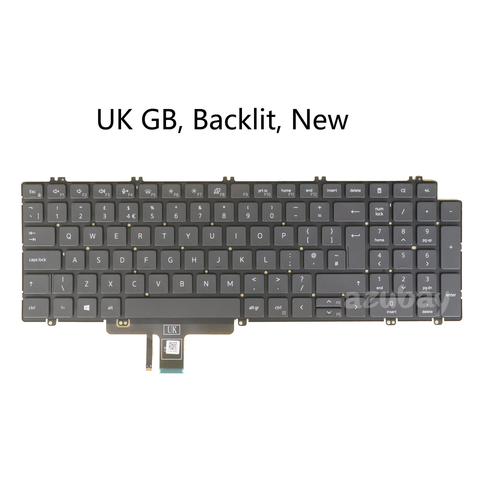 Keyboard for Dell Precision 3560 3561 3570 3571 3580 3581 7670 7770 7680 Backlit