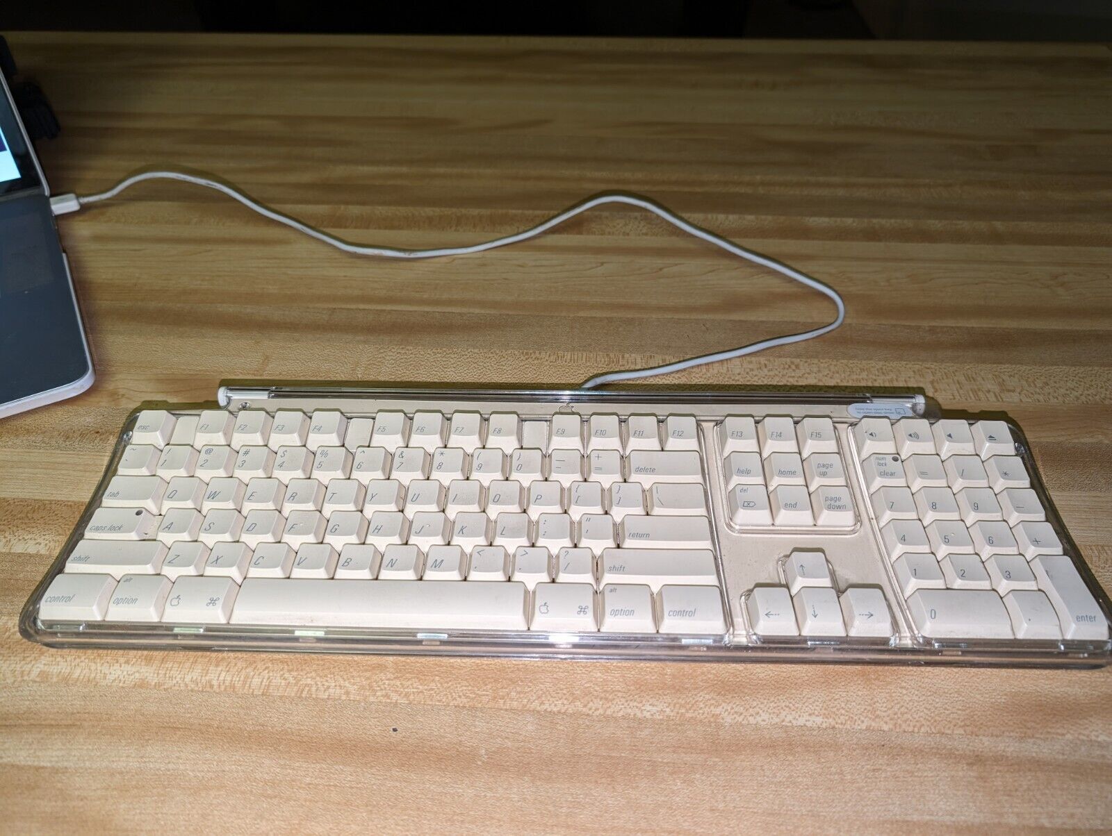 Vintage Apple Pro Keyboard M7803 USB Wired Clear White TESTED 