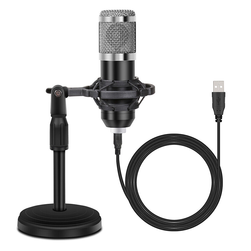 USB Condenser Microphone Noise reduction Desktop Mic for Streaming Gaming