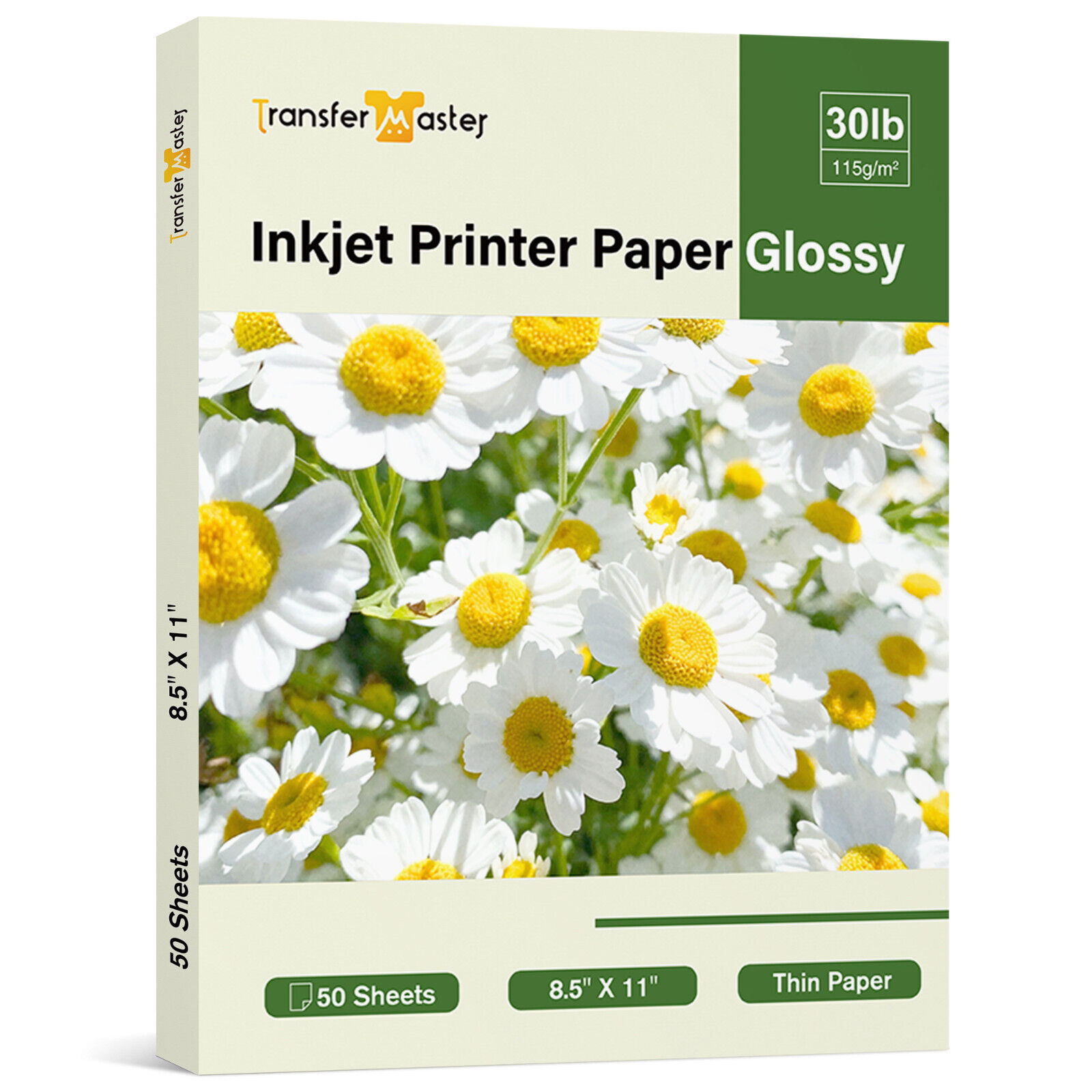 Lot 50-150 Sheets Thin Glossy Printer Paper 8.5x11 30lb for Inkjet, Flyer Paper