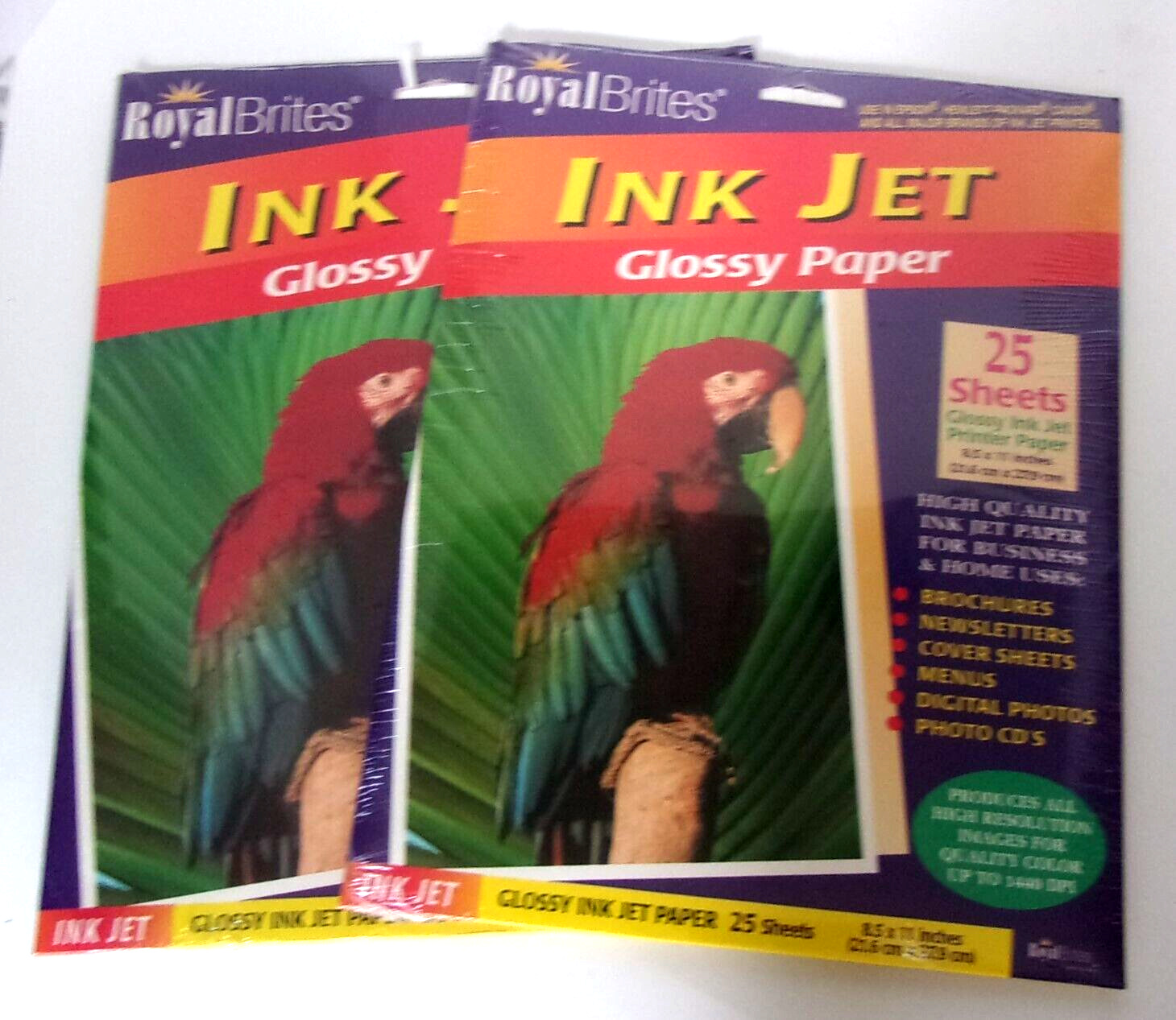Lot 2 Royal Brites Ink Jet Glossy Paper 50 Sheets 8.5\