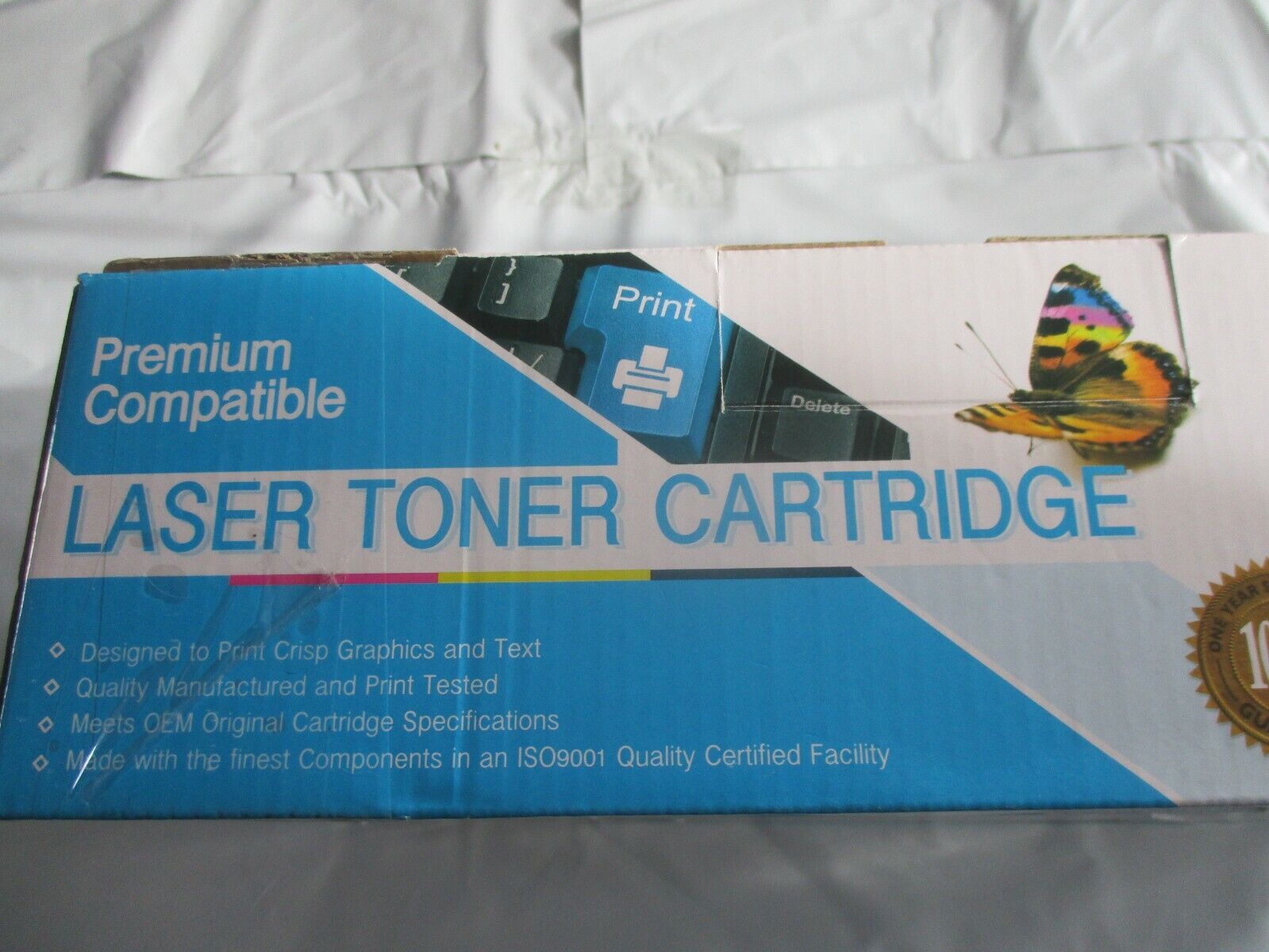 (2)PK Premium Laser Toner Cartridges PTCE411A Cyan HP Laser-Jet Pro NEW-OPEN BOX