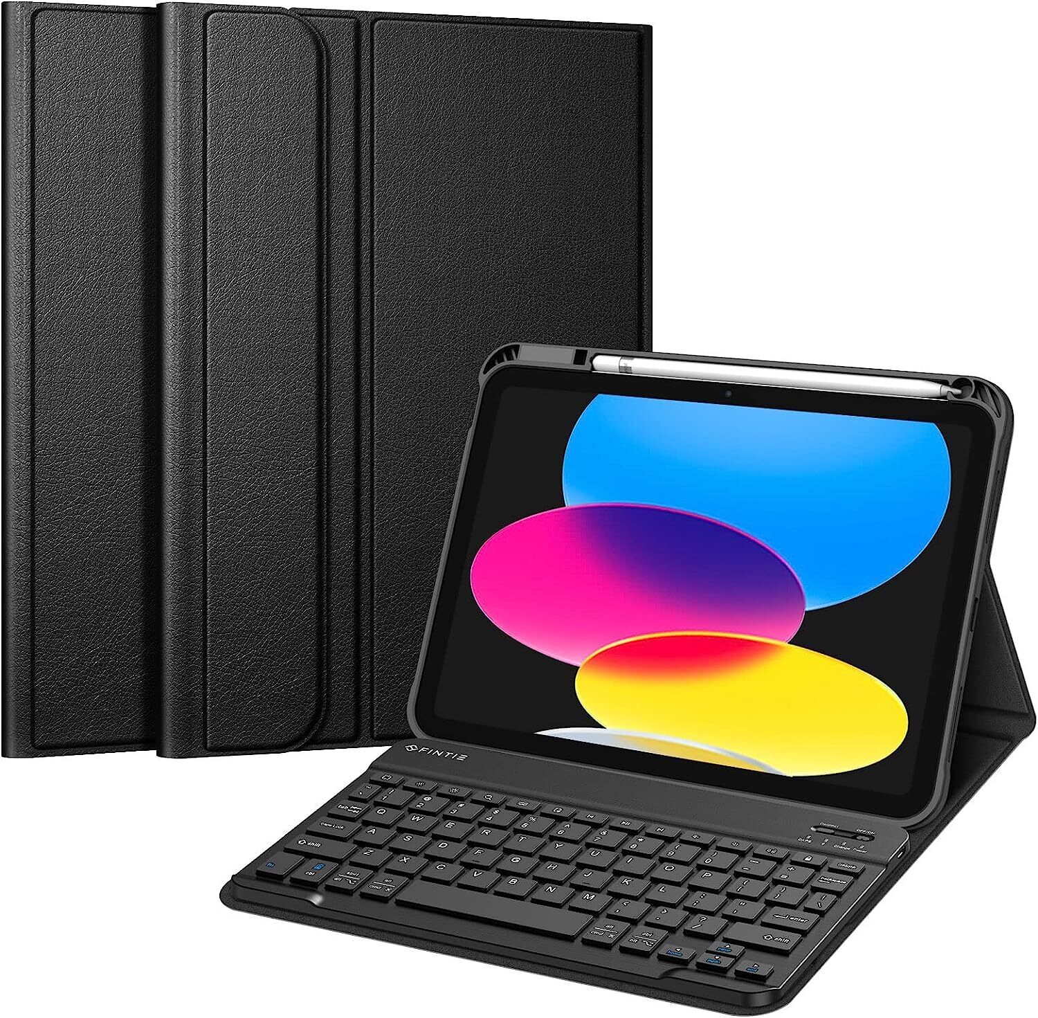 For iPad 10th Gen 10.9 inch 2022 Keyboard Case with Pencil Holder Stand Cover