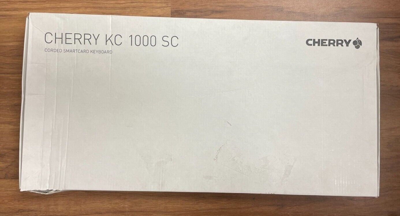 Lot of 3 x New CHERRY KC 1000 SC Corded smartcard keyboard