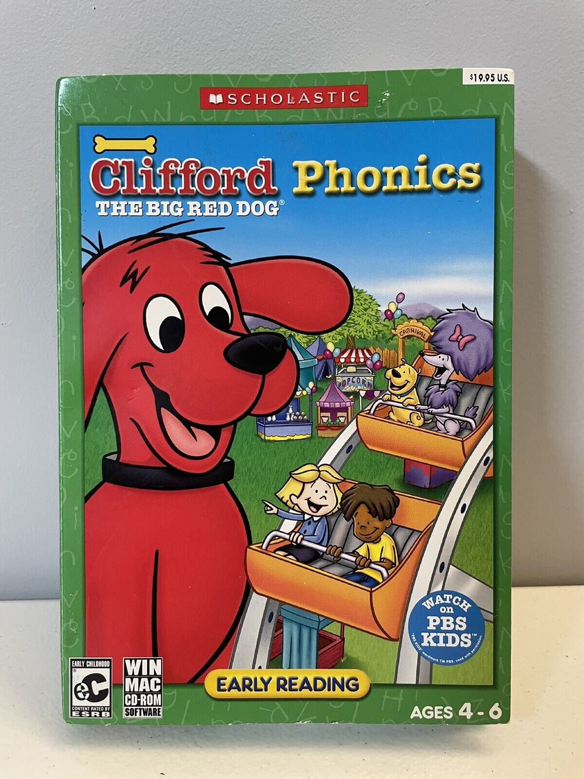 NIP Vintage Clifford Big Red Dog Phonics CD-ROM Game Software Scholastic 2003