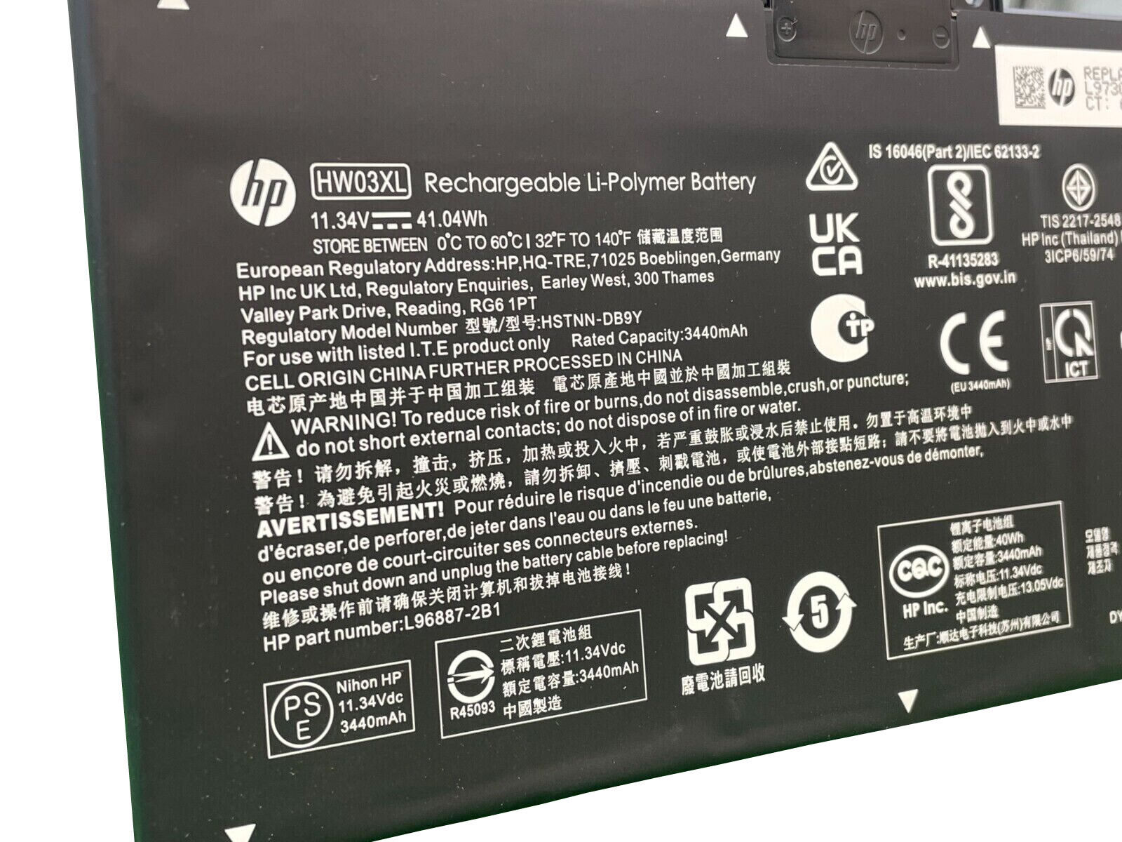 NEW Genuine HW03XL Battery For HP Pavilion 15-EG 15-EH HSTNN-IB9O L97300-005