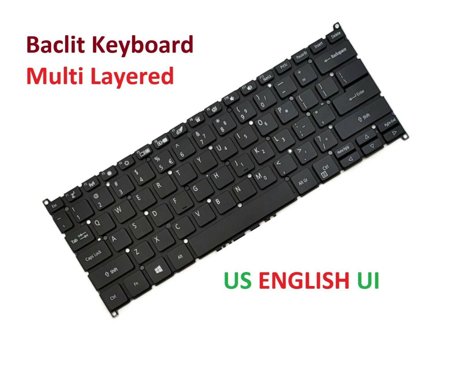 Keyboard for Acer Spin 5 SP513-52 SP513-52N SP513-52N-530R SP513-52N-55LV  US UI