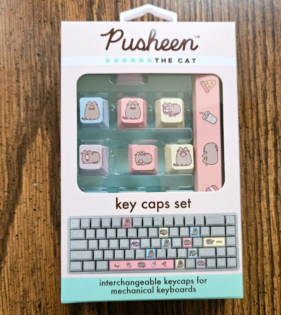 Pusheen The Cat Keycaps For Mechanical Keyboards - Set Of 12. New And Sealed