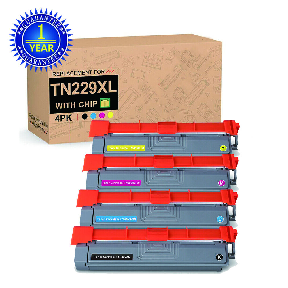 4 Pack TN229XL Toner Compatible Brother TN229 High Yield for Brother HL-L3220cdw