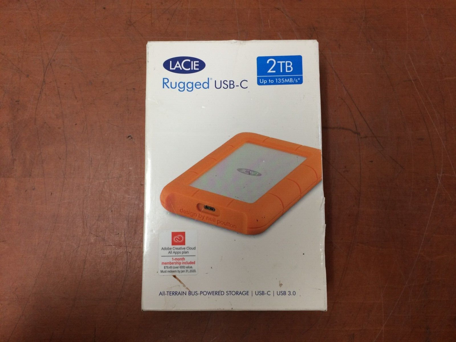 LaCie Rugged USB-C 2TB External Hard Drive Portable HDD – USB 3.0 | O398