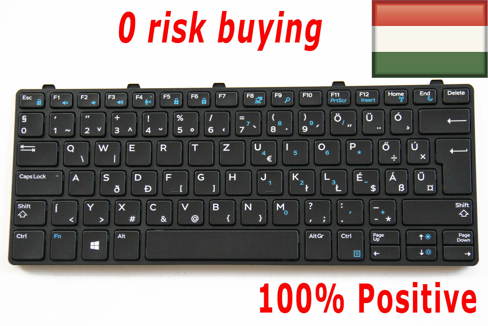 Hungarian Keyboard for Dell Latitude 3180 3189 3380 03GTC8