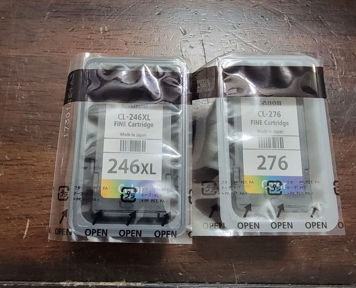 Genuine Canon  CL-246XL And Cl-276 Fine Cartridge Color New Sealed No Box