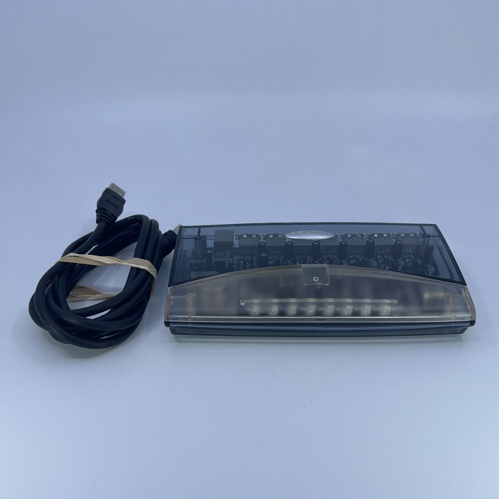 Vintage 2000s Belkin Transparent F5U027 USB 7-Port Hub Working