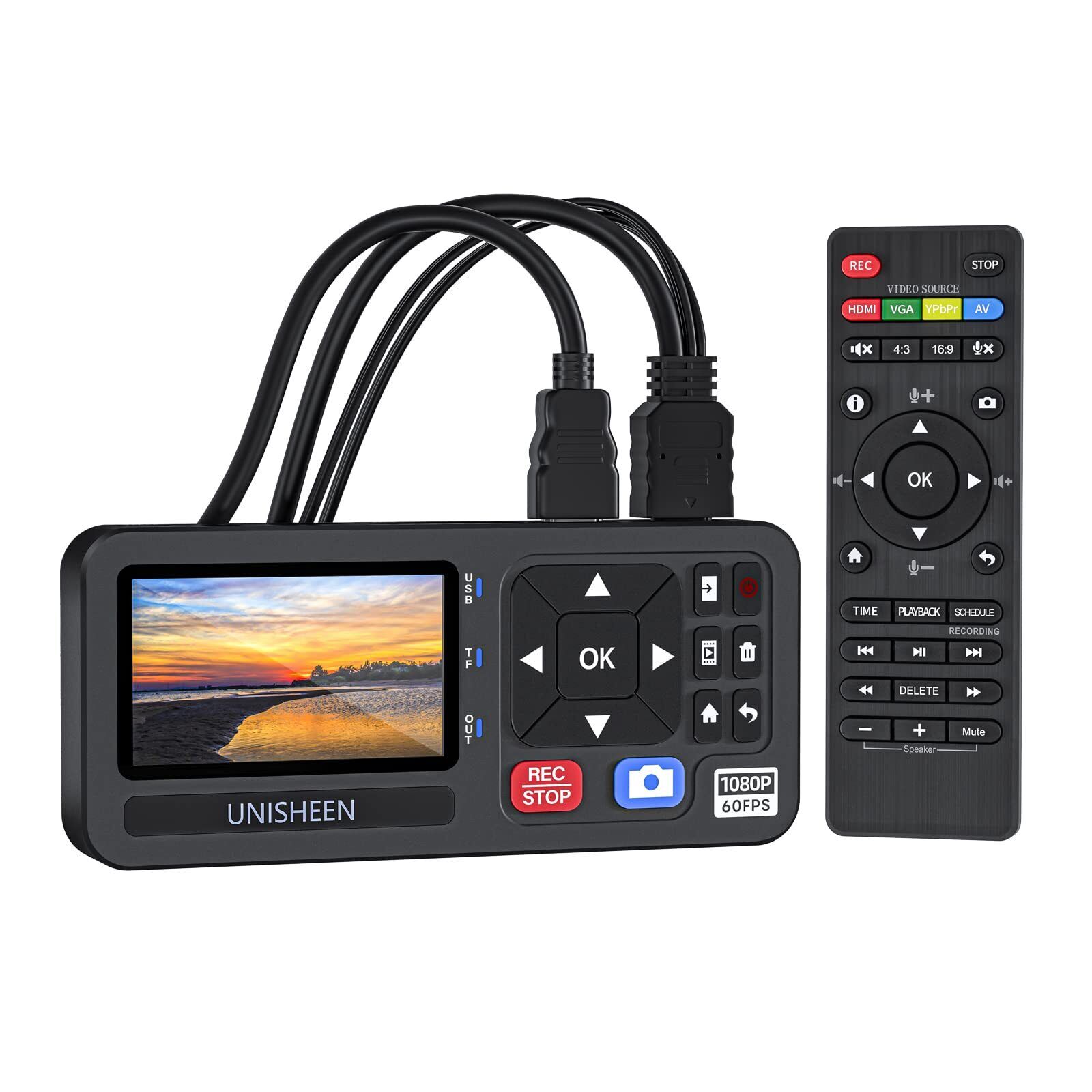 HD Video Capture Box 1080P 60FPS Video to Digital Converter with 3\