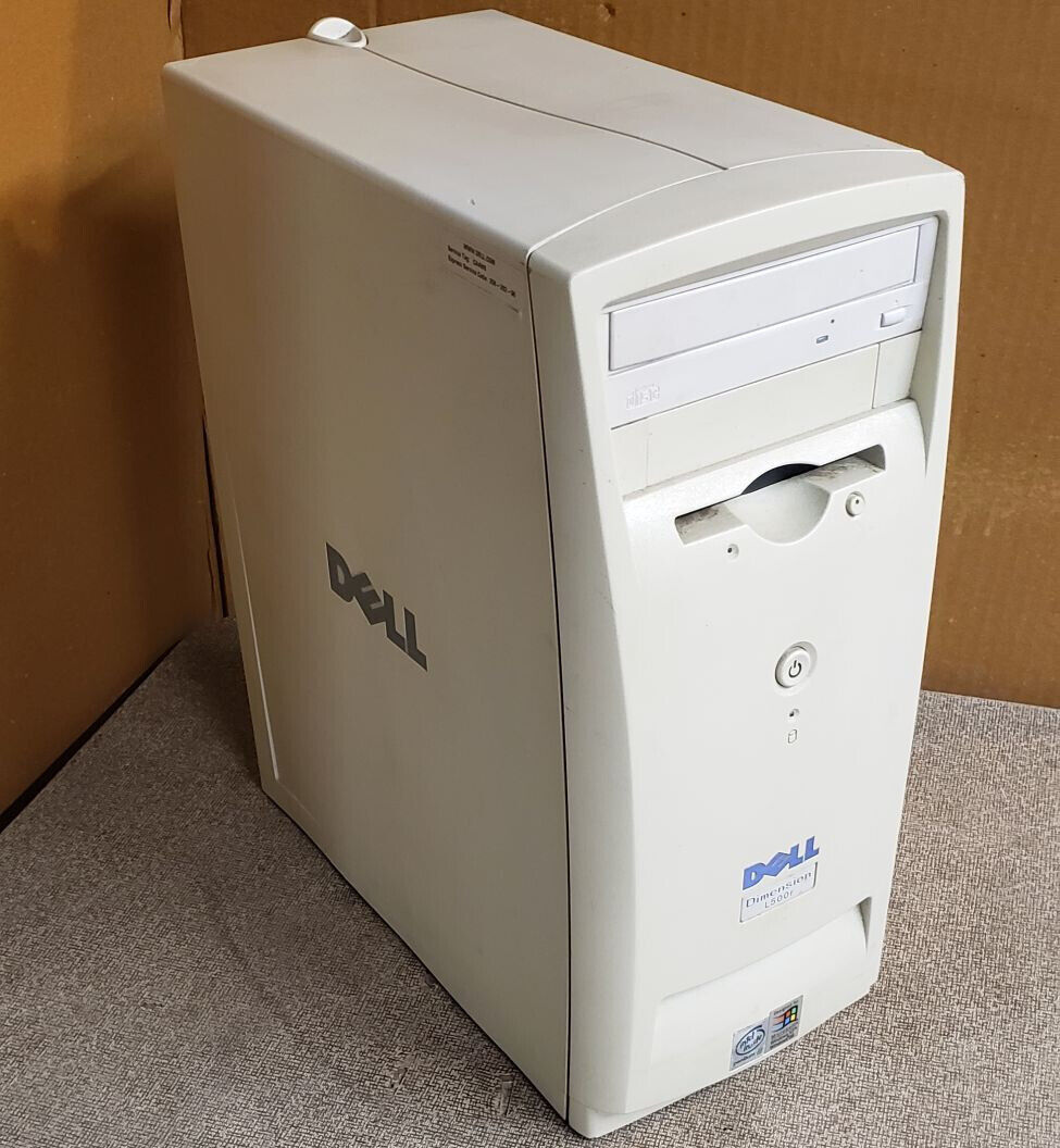 Vintage 1999 Dell Dimension L500r PC, Pentium III, 512MB RAM, 13GB Windows 98 SE