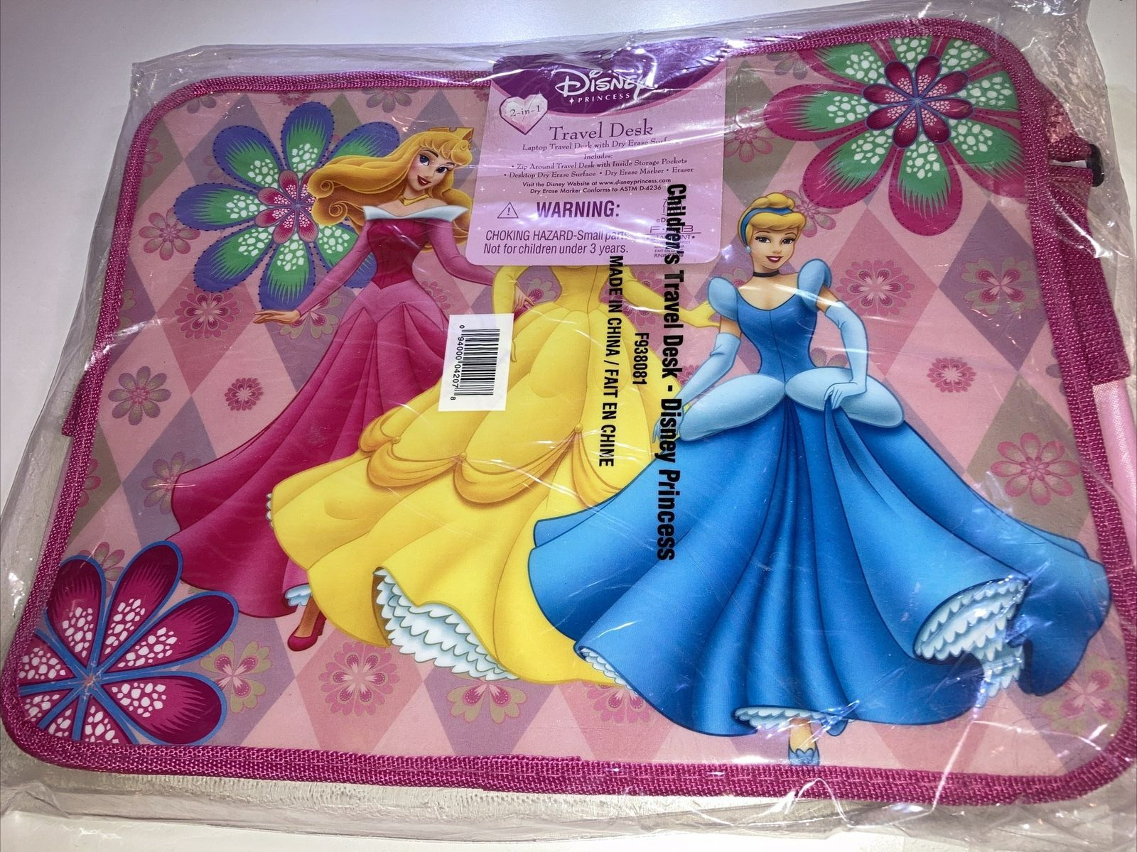 Avon Disney Princess Childrens Travel Desk Laptop Dry Erase Surface Storage Bag