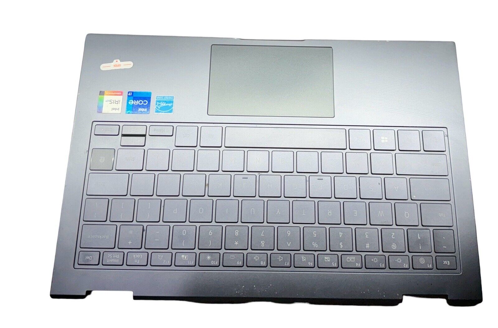 Samsung US Palmrest Keyboard Mystic Silver NP730QDA + Touchpad Assembly Used.