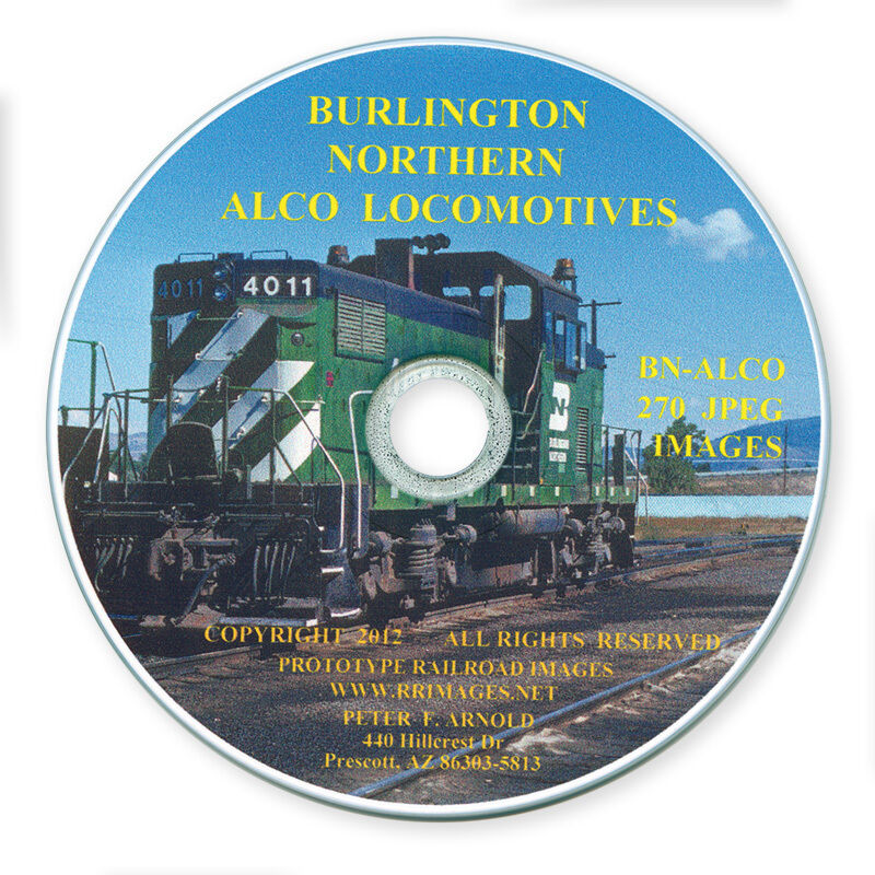 Burlington Northern ALCO Locomotives Slides on Photo CD   BN  SP&S  NP