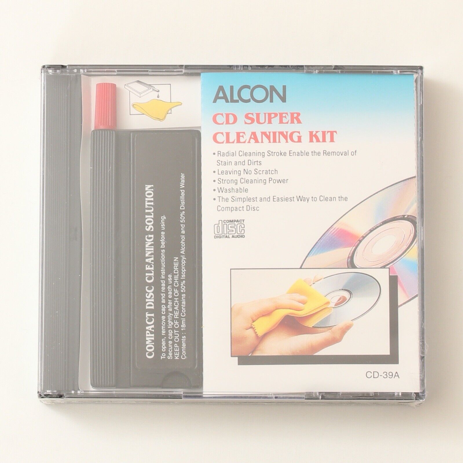 Vintage ALCON CD Super Cleaning Kit for Cleaning CD-ROM Drives *NEW & SEALED*