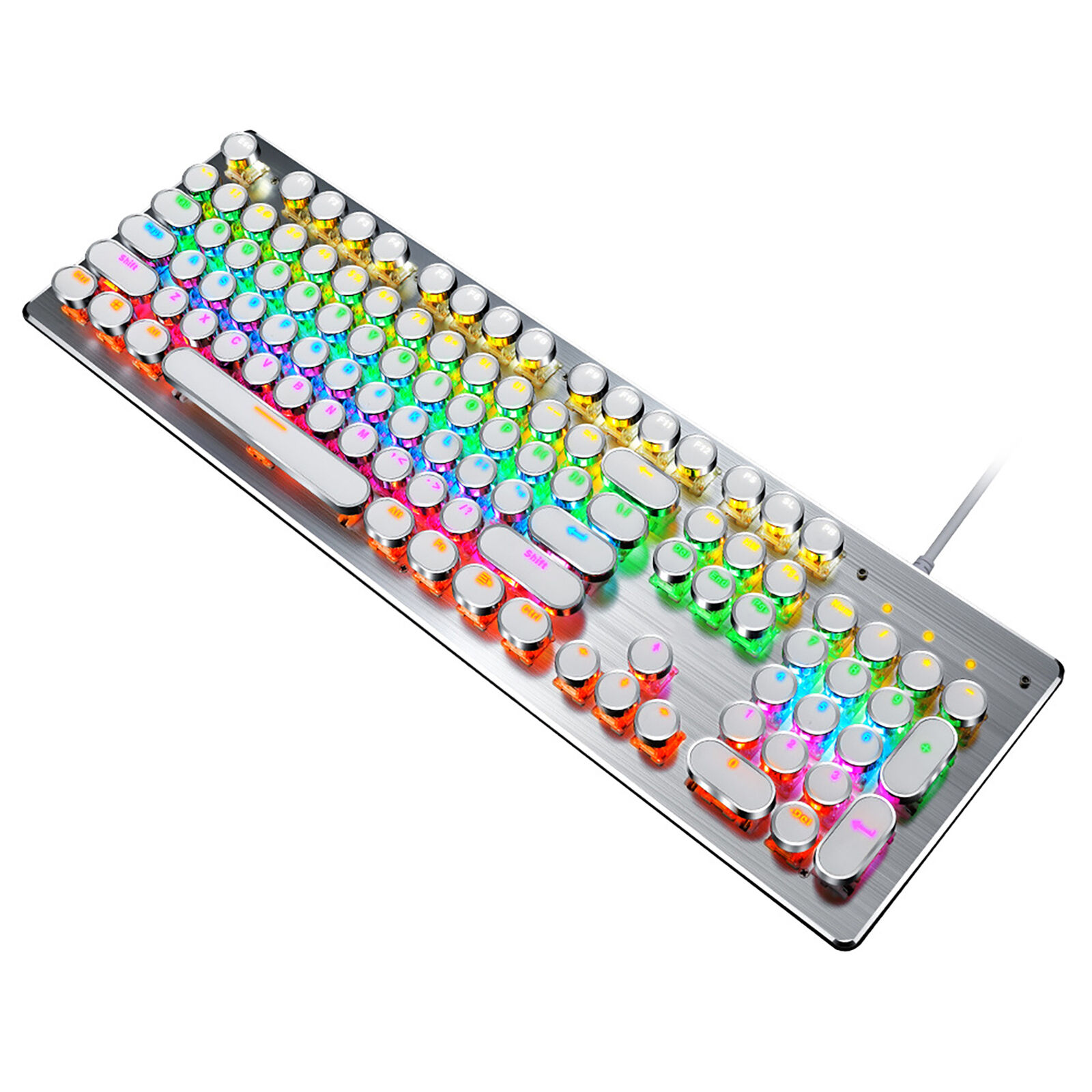 T70 Keyboard Shock proof Fine Workmanship Gaming Pc Blue Wired Keyboard 104