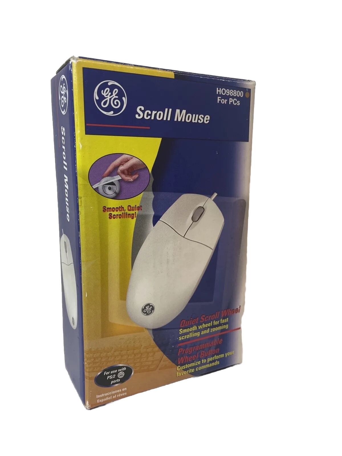 Retro PC Mouse By General Electric GE  Two Button Mouse For PCs Vintage N