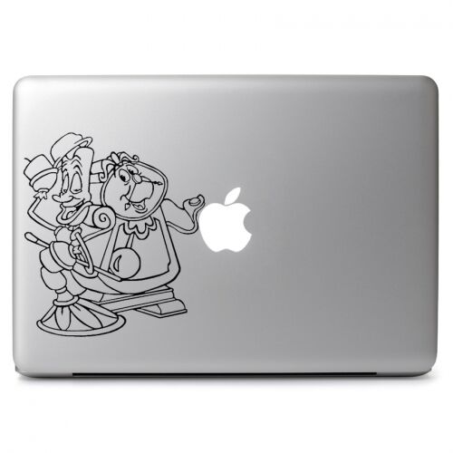 Beauty and the Beast lumiere and Gaston for Macbook Laptop Vinyl Decal Sticker