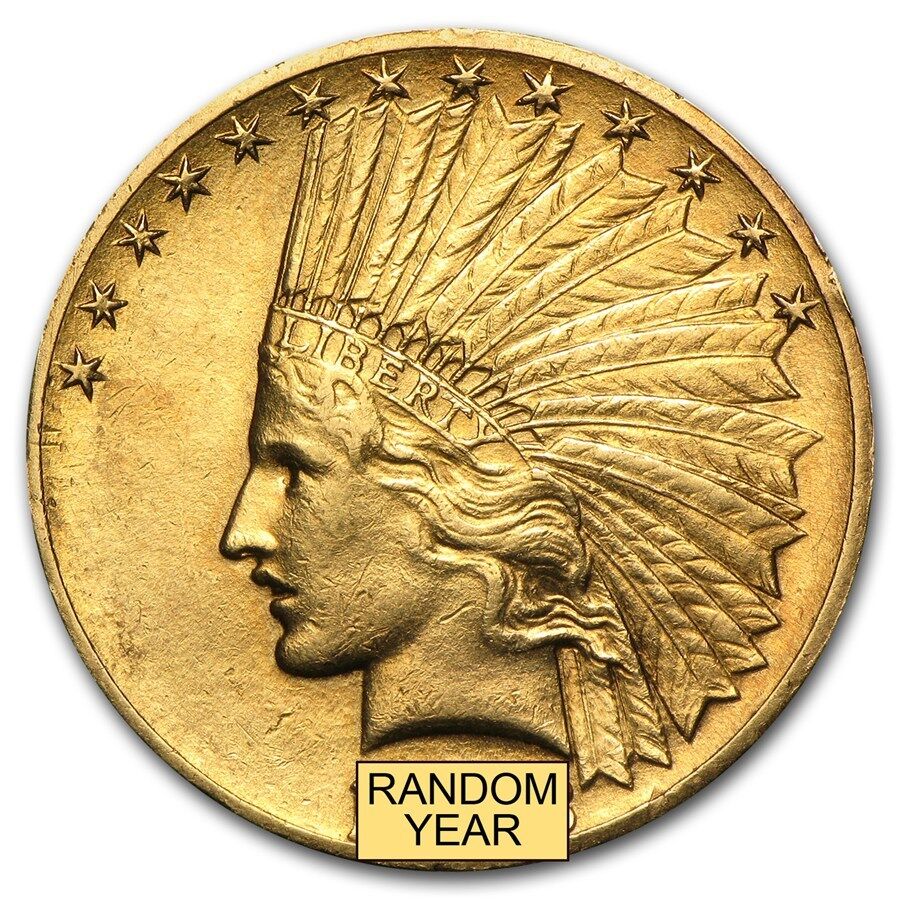 $10 Indian Gold Eagle XF (Random Year) - SKU #14241