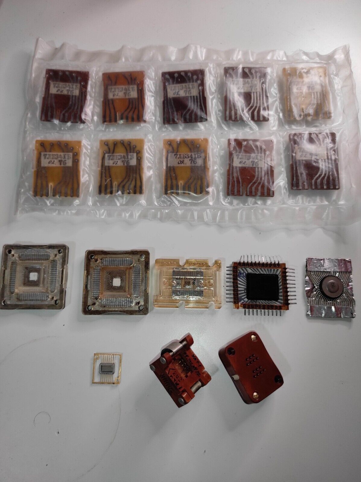 Rare experemental Vintage Soviet Chips, Ic's, Sockets, Microcircuits. USSR 