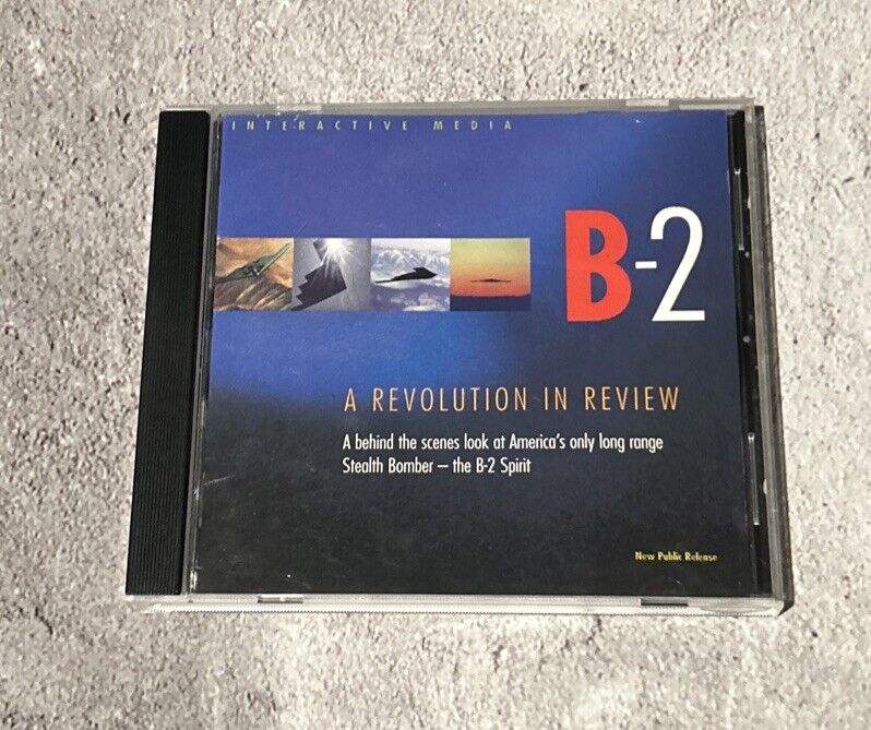Vintage Windows 95/ Mac Interactive CD B-2 A Revolution in Review Stealth Bomber