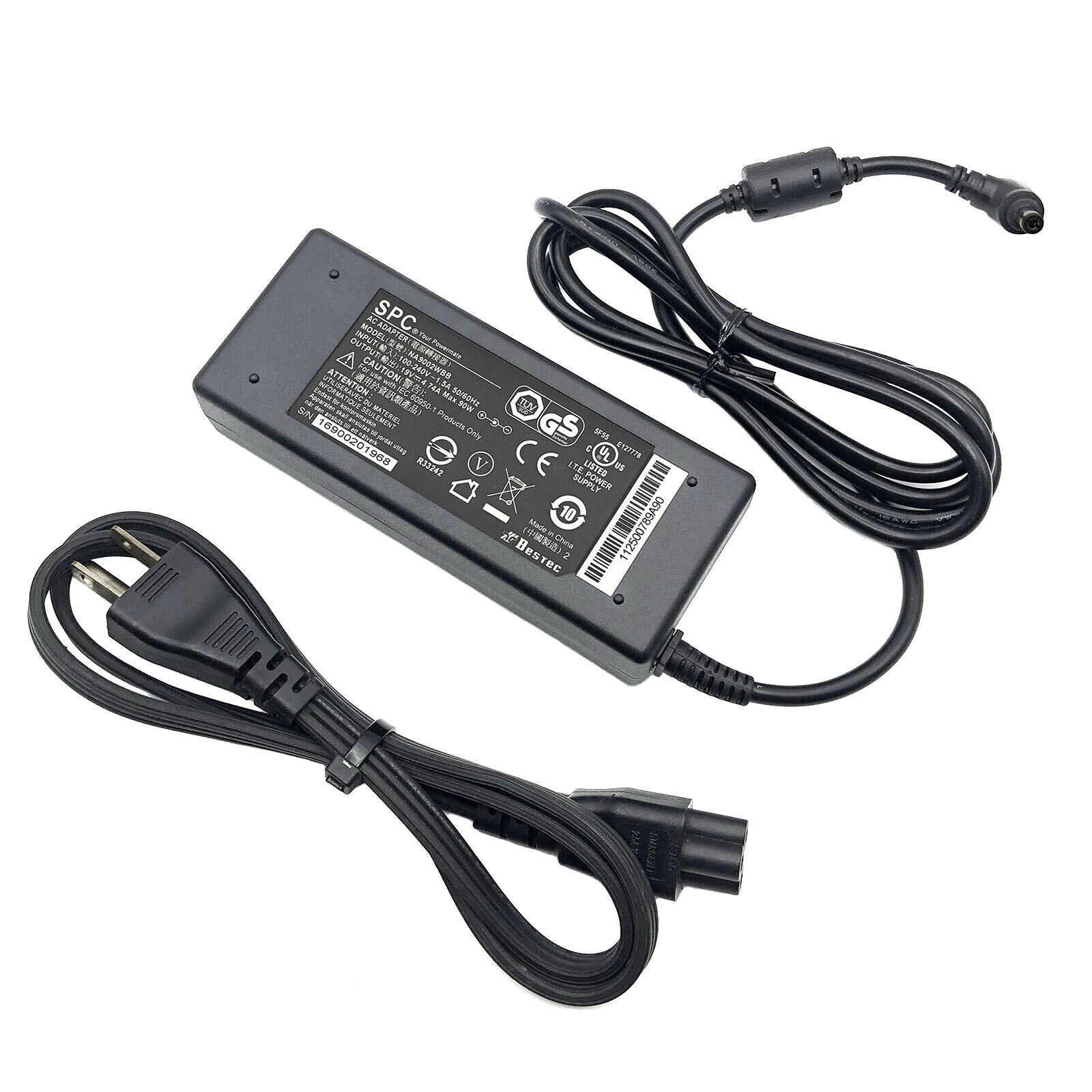 New Genuine SPC AC Charger Adapter for ASUS W-Series W1NA W1VB Laptops w/Cord