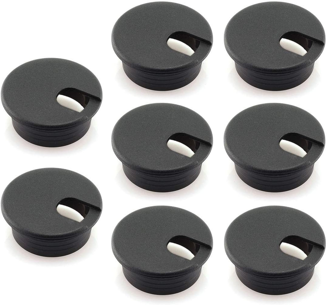 8Pcs 1-1/2 Inch Desk Wire Cord Cable Grommets Hole Cover for Office PC Desk Cabl