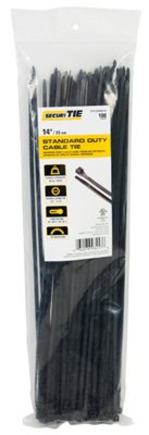 Gardner Bender CT14-50100UVB Standard Duty Cable Tie, UV Black, 14-In, 100-Pk. -