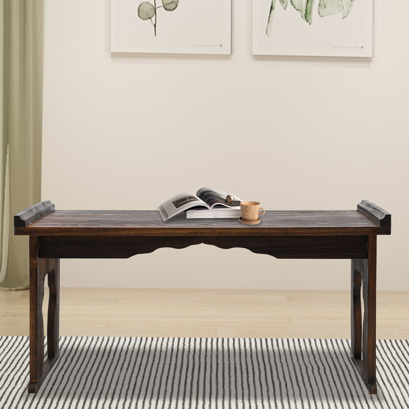 Japanese Style Bedside Laptop Desk Foldable Coffee Tea Table Sofa Side End Table