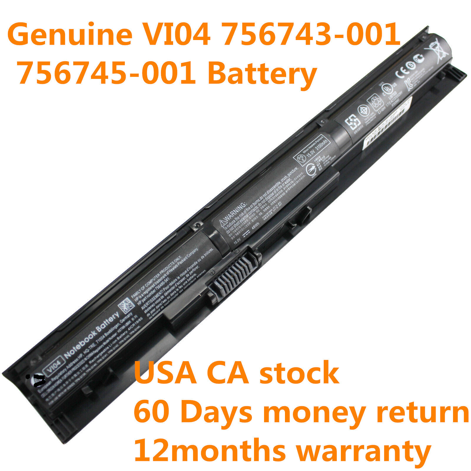 Genuine VI04 Battery HP Envy 14 15 17 Series 756743-001 756745-001 756479-421