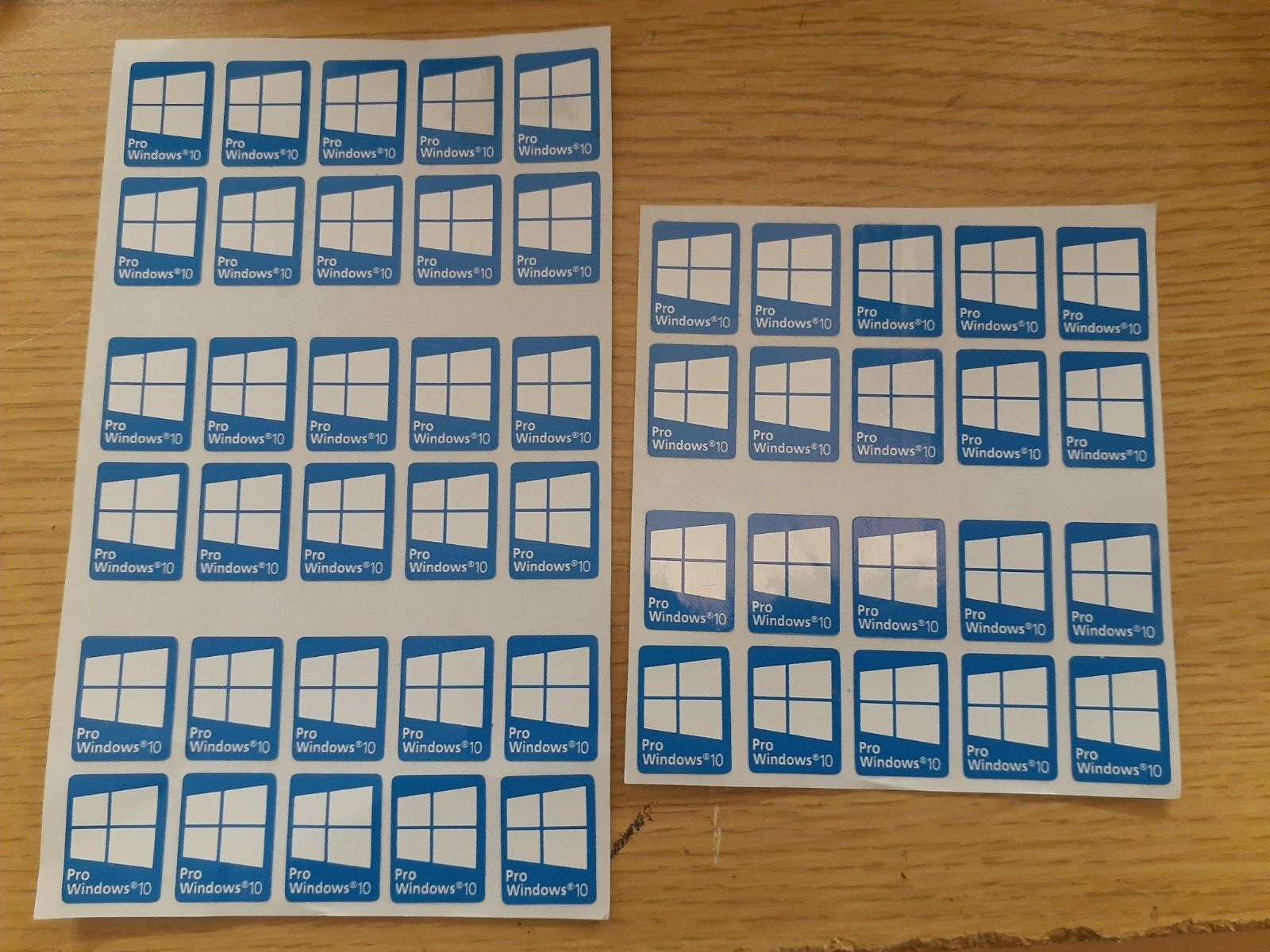 50 PCS window 10 Pro Blue color sticker