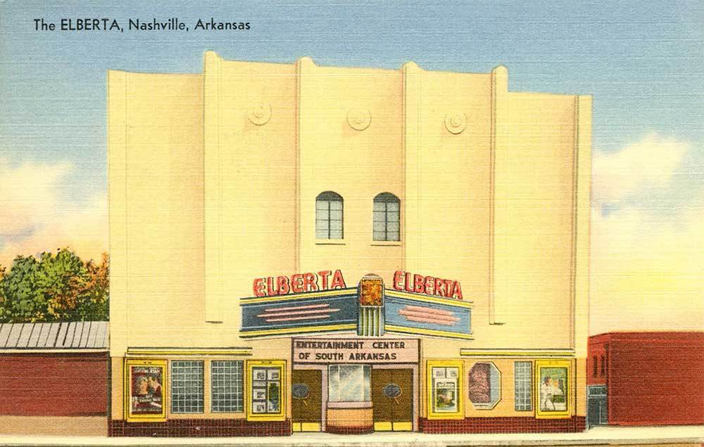 Nashville AR The Elberta Theatre Art Deco Style Building Movies Print