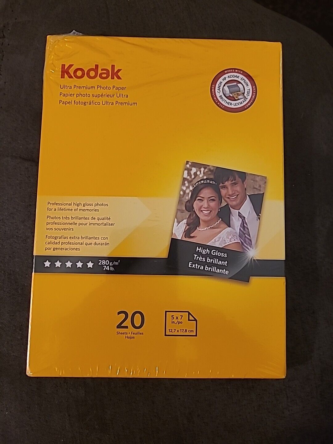 Kodak Ultra Premium Photo Paper 5x7, High Gloss, 20 sheets NEW SEALED