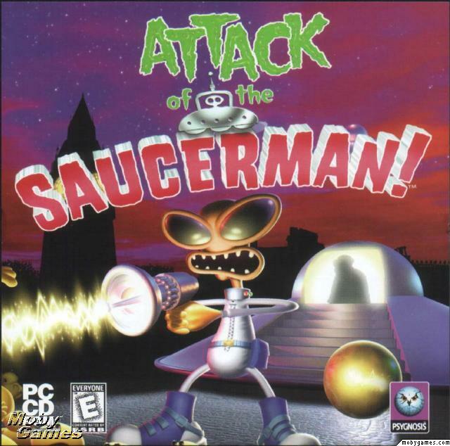 Attack of the Saucerman PC CD blue-collar alien worker earthlings as food game