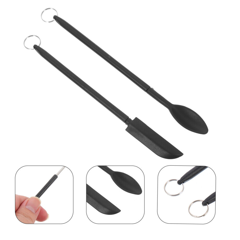  Stainless Steel Retractable Spatula Mini Telescopic and Spoon