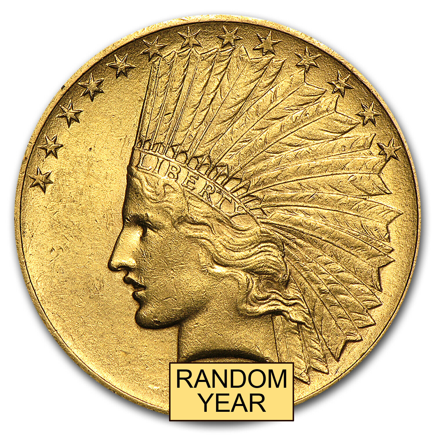 $10 Indian Gold Eagle AU (Random Year) - SKU #4026
