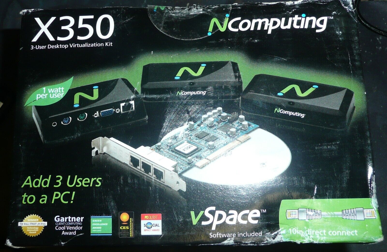nComputing X350 Virtual Desktop Virtualization Base Unit 3-User Kit XD2