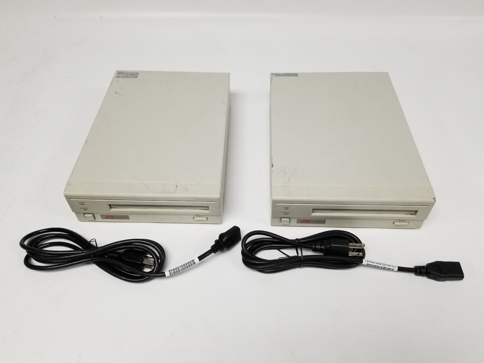 Vintage Lot of 2 Sony SMO-S551 External Magneto Optical Drives for 130mm/5.25\