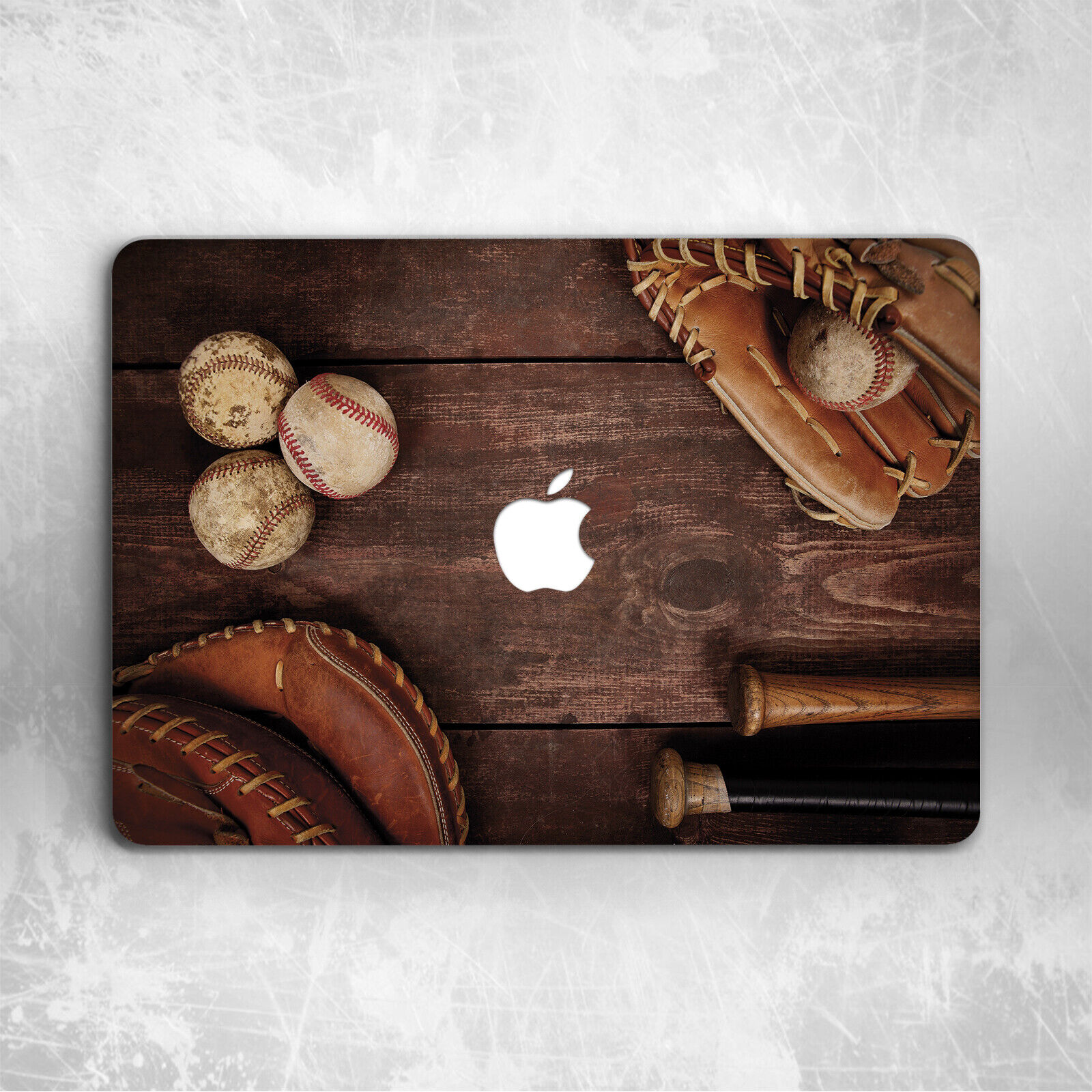 Vintage Wood Baseball Game Hard Case For Macbook Pro Retina Air 11 12 13 15