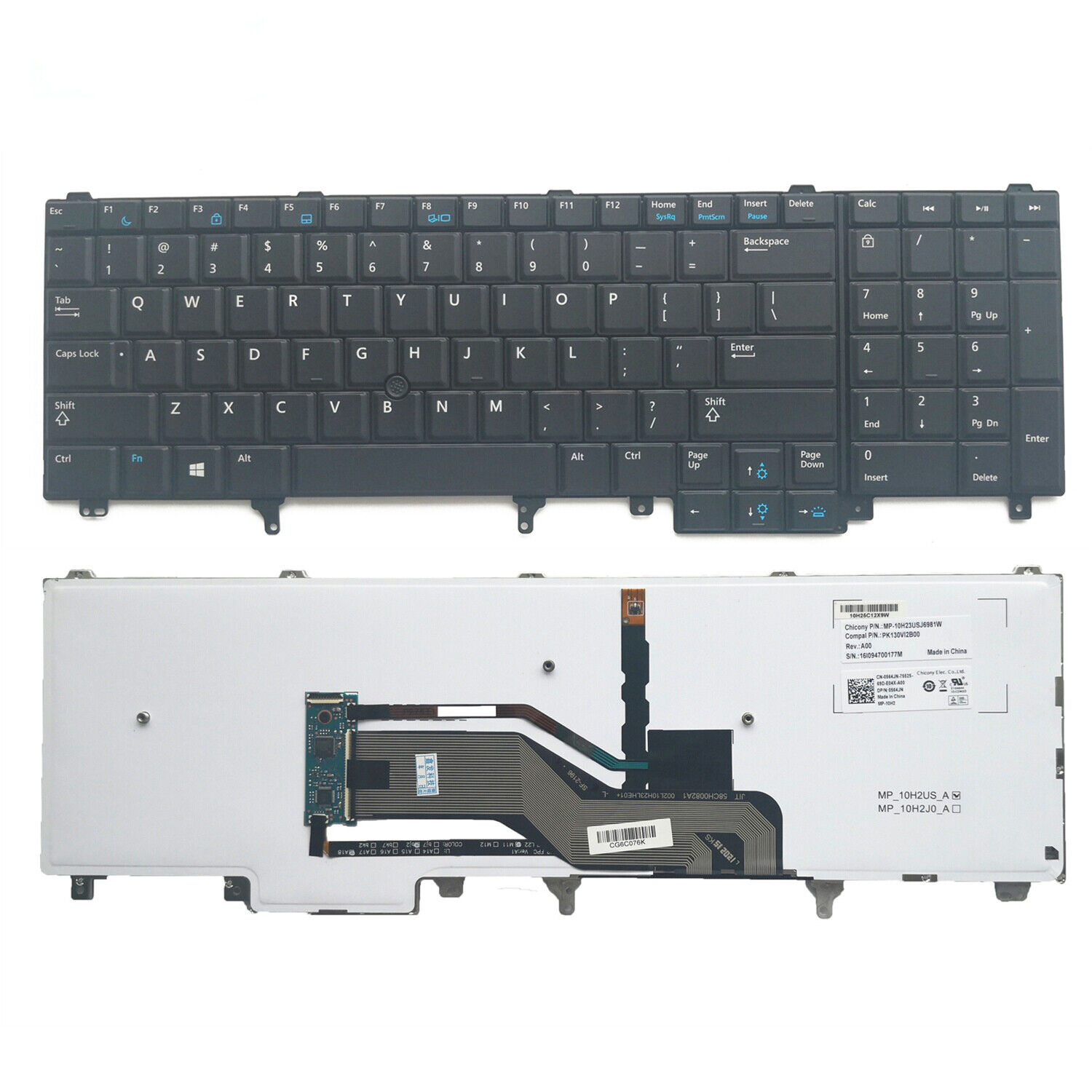 New Backlit Keyboard For Dell Precision M4600 M6600 M4700 M6700 PK130FH1B00 54JN
